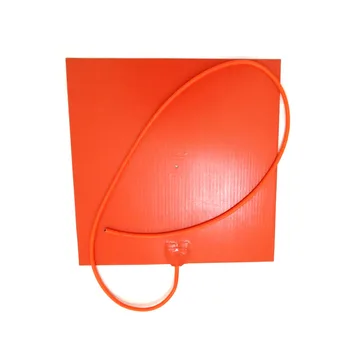

300*300*1.5mm heat bed for 3d printer 220v 400w adhesive 1side 4mm hole center 1000mm lead wire come out middle of 1 side