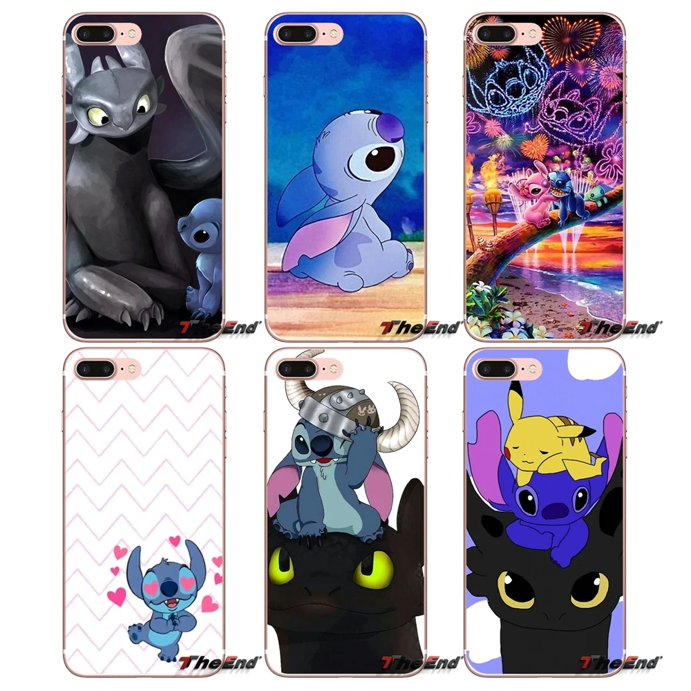 

Stitch and Toothless Transparent Soft Covers For Huawei P Smart Y6 P8 P9 P10 Plus Nova P20 Lite Pro Mini 2017 SLA-L02 SLA-L22 2i