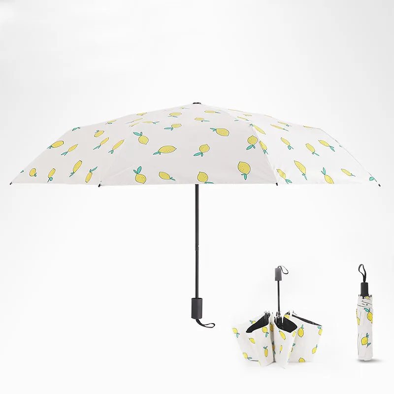 Зонт для девушки женщины дождевик декор для одежды распродажа 1 шт. новый высококачественный милый фруктовый принт 3 Складной от солнца или