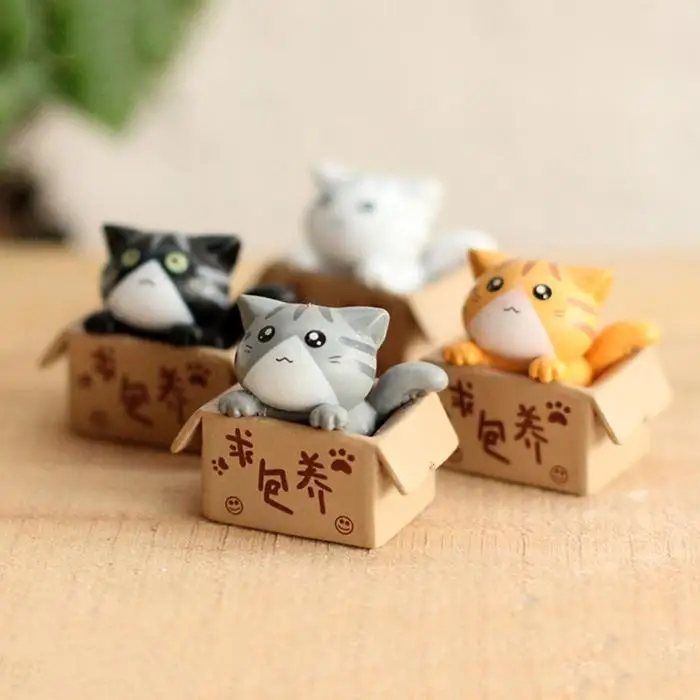

Cartoon Resin Cat Shape Ornaments DIY Home Micro Landscape Decoration suitable for micro landscape decor.