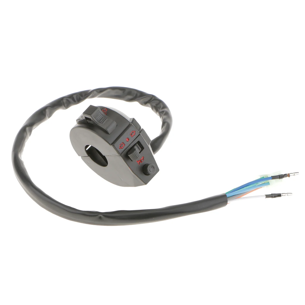 Waterproof Motorcycle Aluminium Alloy Switches Universal Handlebar Headlight Fog Light Turn Signal Light Control
