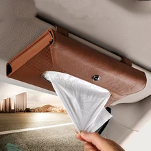 Авто аксессуары Tissu коробка pu кожа Солнцезащитный козырек подвесная коробка из ткани бумажная салфетка автомобиль солнцезащитный козырек держатель ткани автомобиля коробка для салфеток