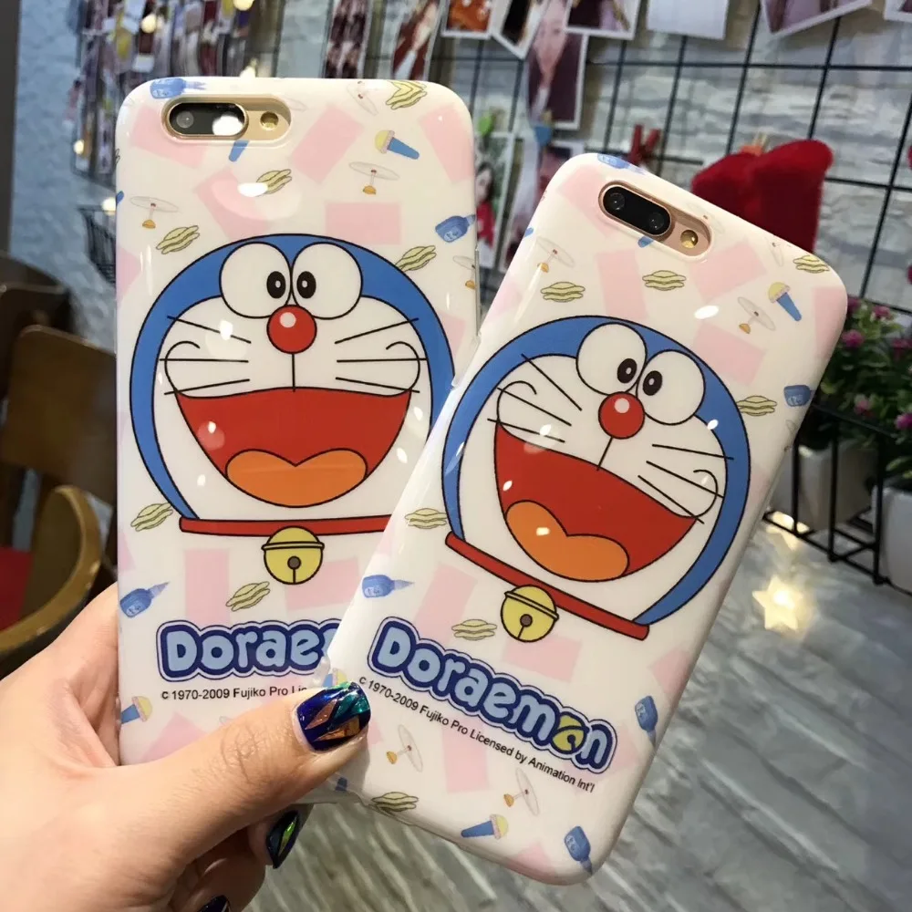 Jepang Super Cute Kartun Doraemon Sexy Bibir Merah Cinta Hati Pola