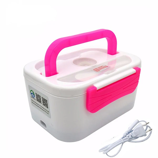 TENBROMAN 220V портативный Электрический нагрев Bento коробки наборы посуды пищевой контейнер для еды подогреватель пищи для детей 4 цвета - Цвет: Pink