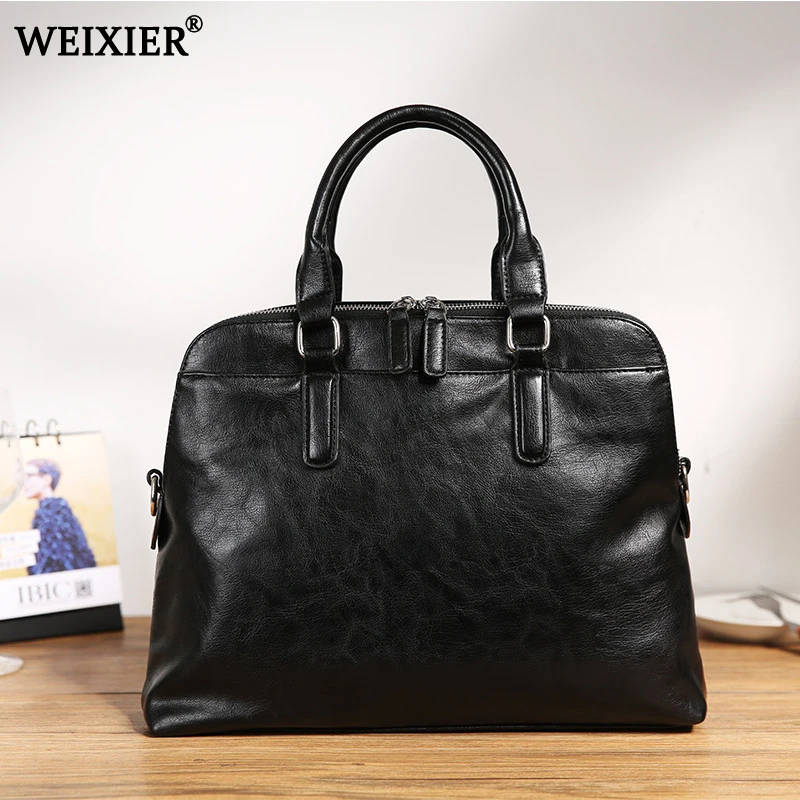 

Office Bags Business Summaries Vintage Style PU Leather Briefcases Men Bags Briefcase Leather Bag Solid Office Bags For Men male