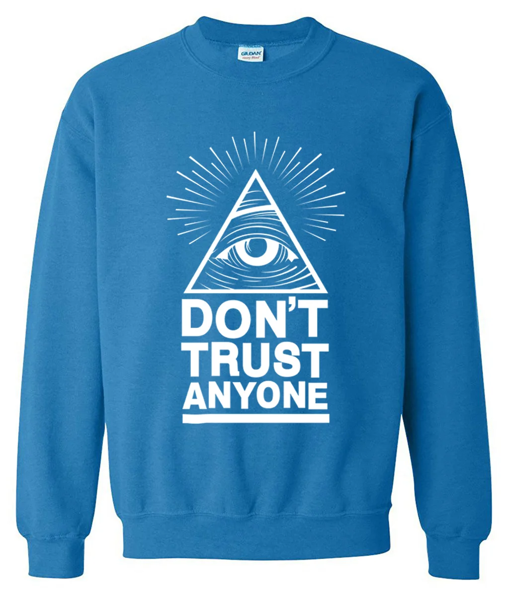 Толстовки с капюшоном, мужская Толстовка на весну и зиму, Dont Trust Anyone Illuminati All Seeing Eye printed, модная крутая Мужская спортивная одежда kpop