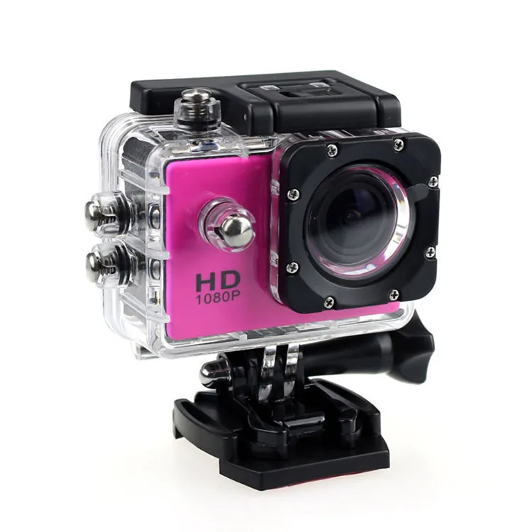 Горячая Распродажа, 1080P HD камера для съемки, водонепроницаемая цифровая видеокамера, Спортивная камера, датчик, широкоугольный объектив, камера для плавания и дайвинга - Цвет: Красный