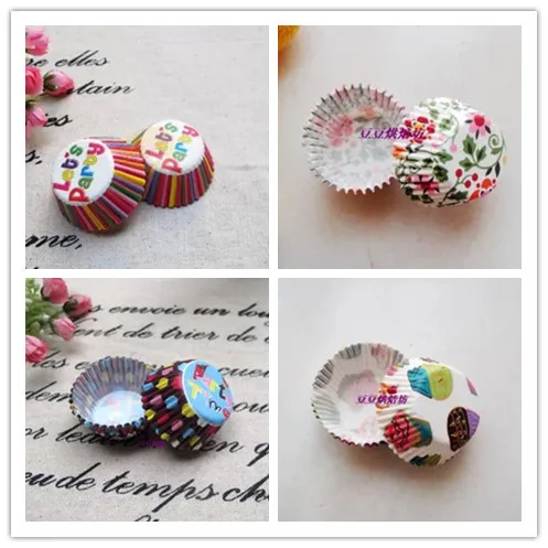 

Mini 2.5cm base Paper Cup Cake Liners Muffin Cases Cupcake Mold Baking Cups assorted design