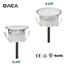 IP67 0,4-0,6 Вт 12 В светодиодный земли пятна света Диаметр 30/39. 5 мм теплый белый и холодный белого и синего цвета Палуба открытый светильники