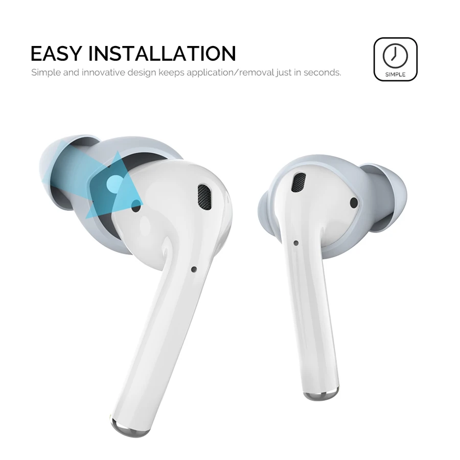 AhaStyle 3 пары силиконовые наушники-вкладыши чехол для наушников для Airpods 2 Чехол Eartips коробка для хранения для Apple Airpods аксессуары