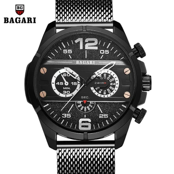 

High Quality Steel Mesh Strap Watch Men Waterproof 30M Watches Business Fashion Japan Quartz Movement Male Clock With Box Saat