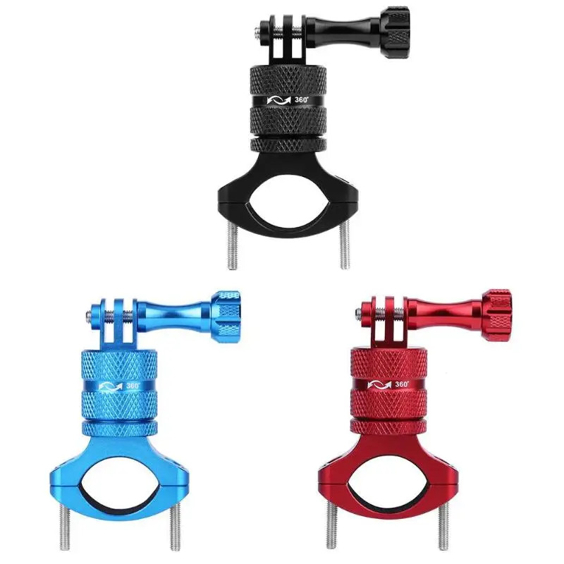 Best New Style Aluminium Alloy MTB Bicycle Motorcycle Bike Handlebar Mount Holder Clamp phone Clip Stand Bracket For Gopro 3 Colors