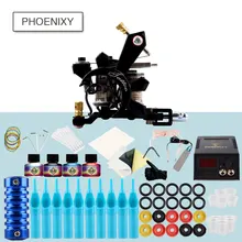 Профессиональный набор татуировки 1 тату-машинка 20 шт. чернила набор краски Электропитание ручки для тела Набор для тату Перманентный макияж