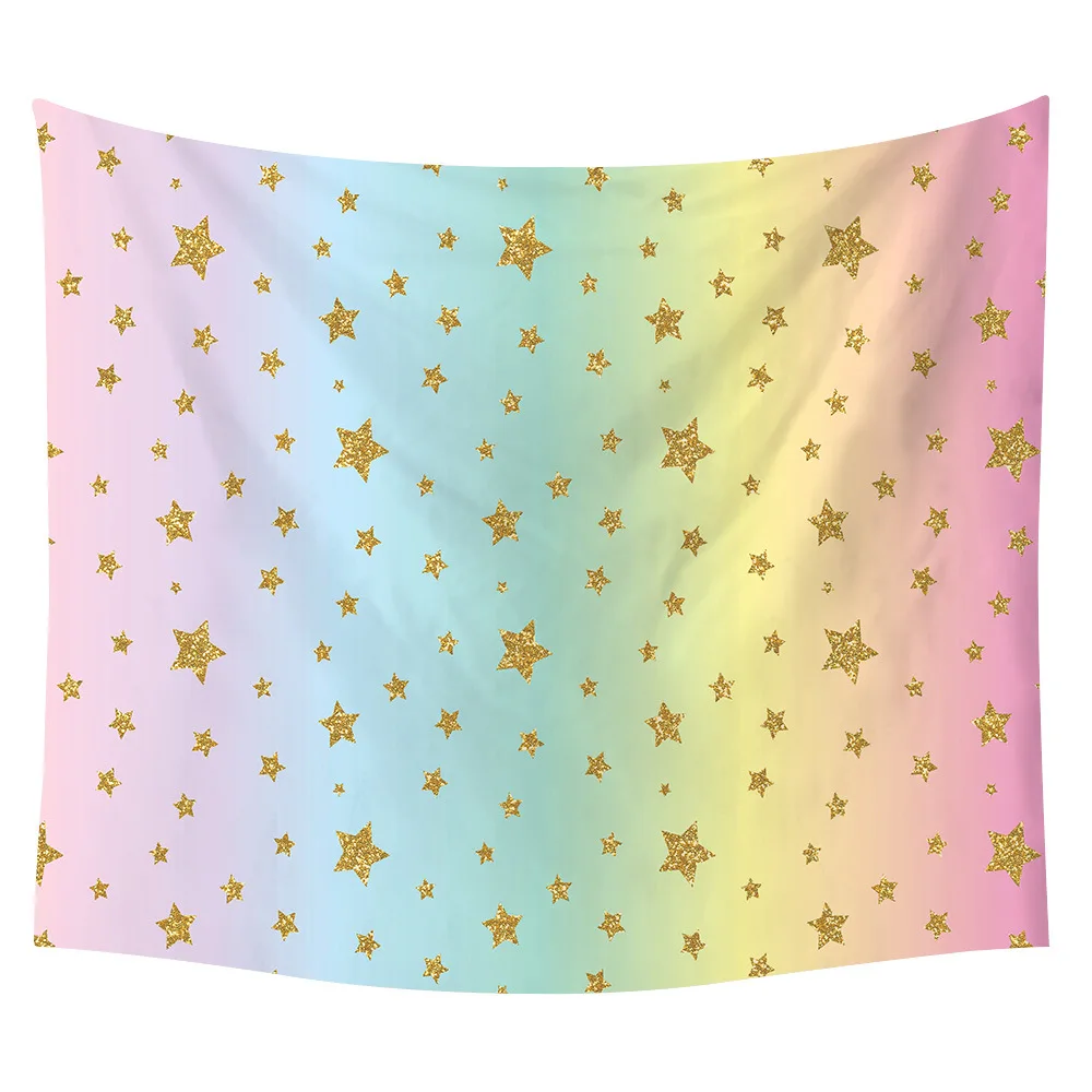  3D Unicorn Tapestry Wall Hanging Decorative Wall Carpet Cartoon Bed Sheet for Kids Girls Picnic Mat