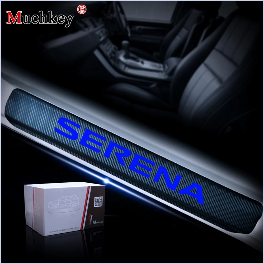 Автомобильный Стайлинг для Nissan Serena, накладка из углеродного волокна, накладка на боковую дверь, Накладка на порог, наклейка на автомобиль, автоаксессуары, запчасти, 4 шт. в комплекте