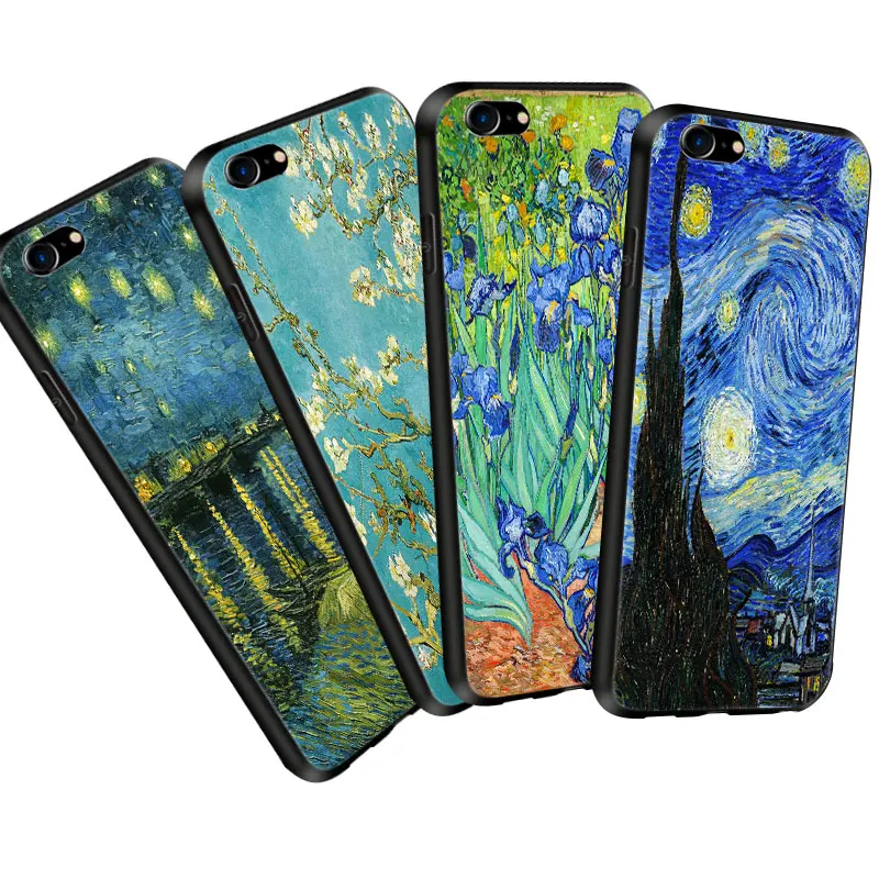 

Phone Case For Samsung S7 edge Cases Vincent Van Gogh Sunflower Starry Night Silicone Case For Samsung Galaxy S7 S8 S9 Cover