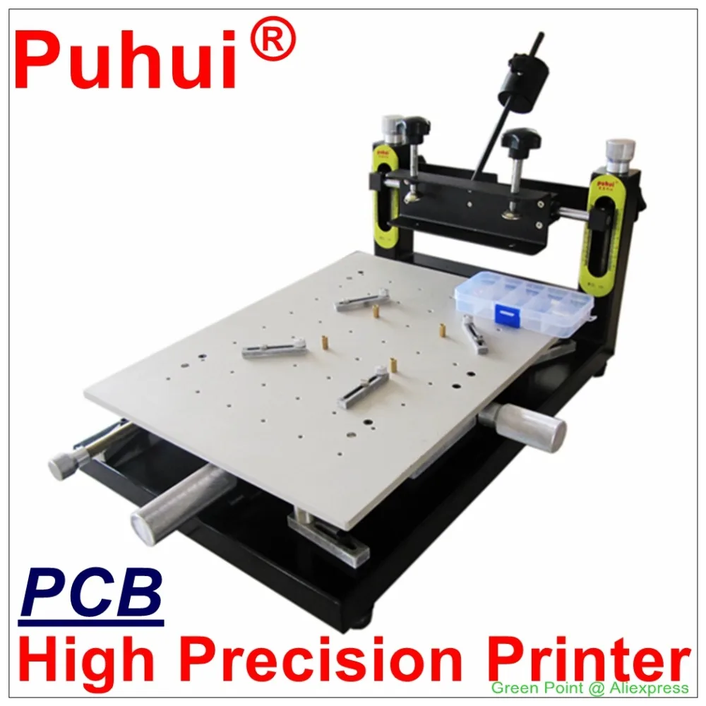 

Authorized PUHUI High Precision Solder Paste Printer 300x400mm Manual Stencil Printer Silk Printing Machine