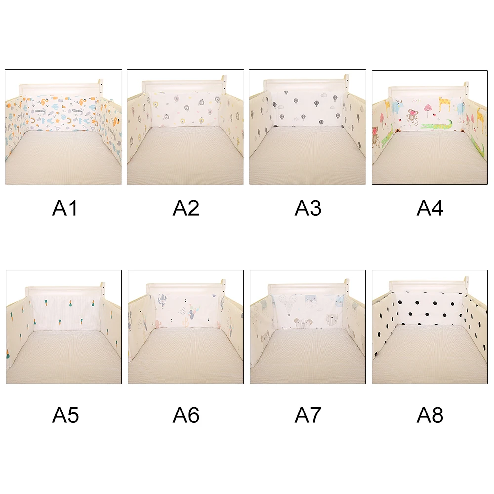 Бампер для детской кроватки, бамперы для новорожденных, безопасное ограждение для младенцев, защитное хлопковое постельное белье для детей