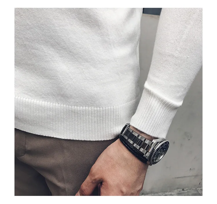 best sweaters for men MRMT 2022 Brand Autumn New Knitting Men's Sweater Pullover for Male Half High Collar  Sweater sweater crewneck