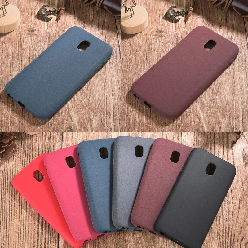 

2Pcs For Samsung J3 2017 J330F Silicone Case Colored Plush Matte Silicon TPU Gel Soft Back Cover Case for Samsung Galaxy J3 2017