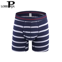 Фирменный лот, 5 шт., мужское нижнее белье для средней талии, хлопок, u-выпуклый дизайн, Длинные мужские трусы-боксеры, трусы большого размера для мужчин