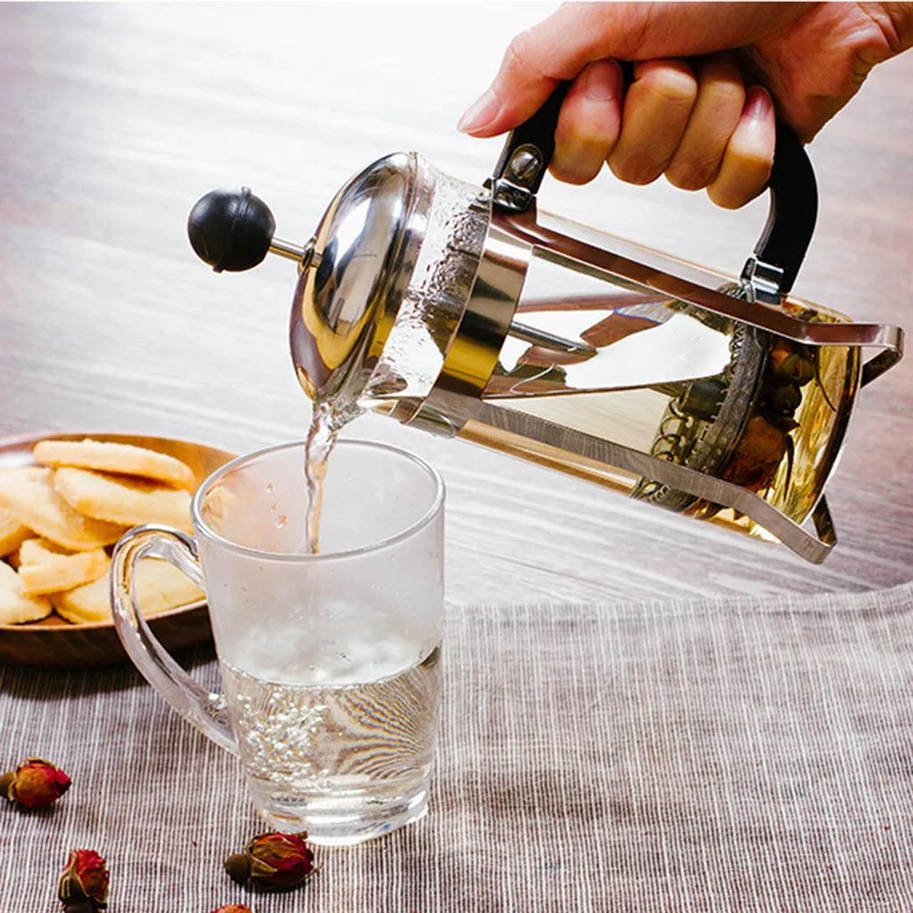 2019 New Arrivals Stainless Steel borosilicate glass Pot Filter Tea Coffee Press Coffee Maker Best Selling Dropshipping 2019 New Arrivals Stainless Steel borosilicate glass Pot Filter Tea Coffee Press Coffee Maker Best Selling Dropshipping