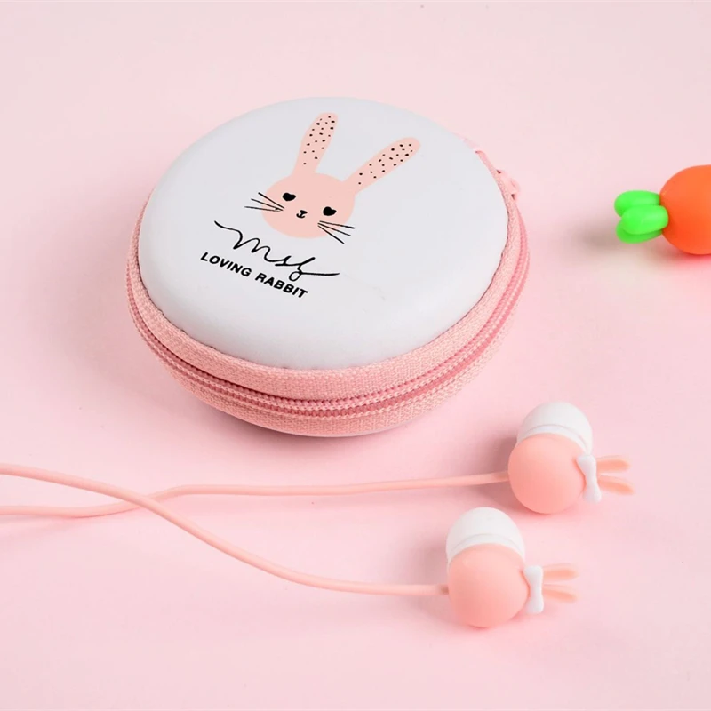 Buy Cute Cartoon Rabbit Wired Headphones With Mic