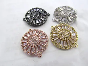 

AA+ 12pcs Black Diamond Crystal Eyes Micro Crystal Pave Diamond spacer beads Jewelry Focal Round Disc Evil Jewelry beads 22mm