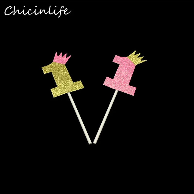 Aliexpress.com : Buy Chicinlife 1pcs Gold/Pink Number 1 with Crown