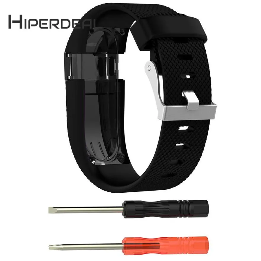 HIPERDEAL новый большой сменный силиконовый ремешок браслет для Fitbit Charge HR 17Dec28 Прямая