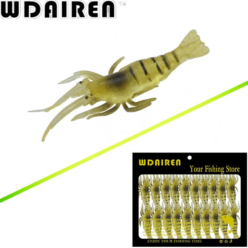 

20pcs/los 4.5cm 1.28g Soft Artificial shrimp bait soft curls Lifelike Fishing Lures shrimp soft bait Lure Souple Pesca WD-247