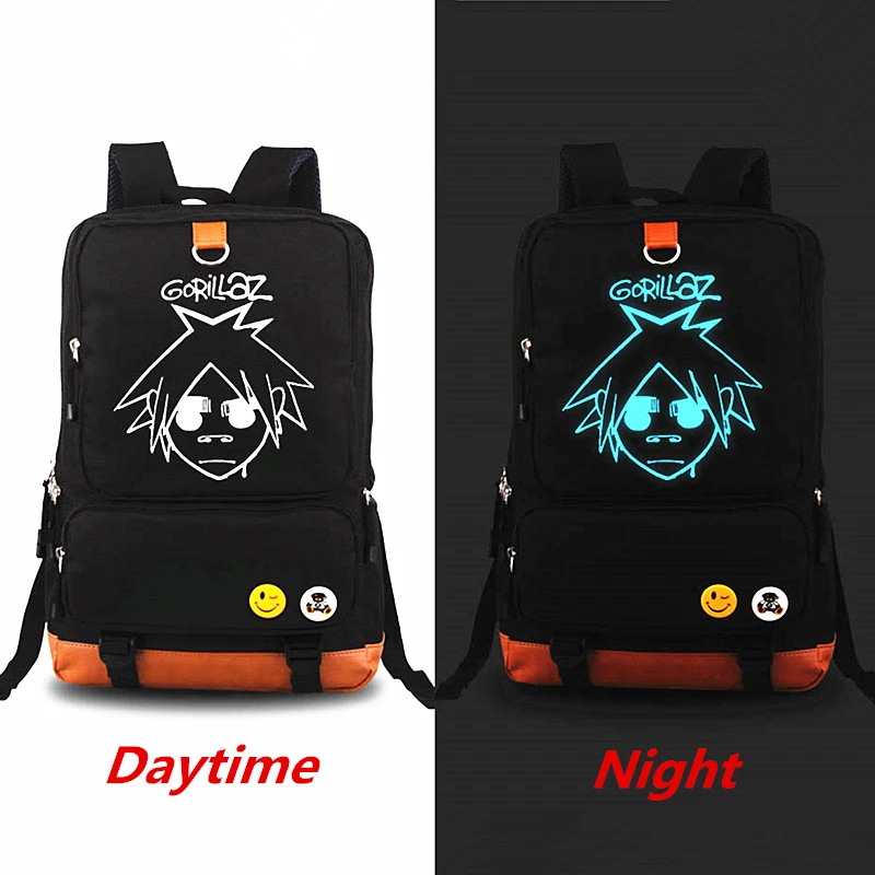 

Gorillaz Backpack Luminous Men Laptop Backpacks Rucksack Teenagers Men Women's Student School Bags Travel Laptop bag Mochila