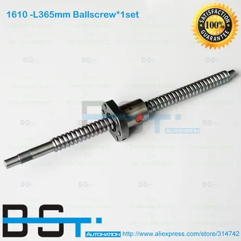 

BSTMOTION 16mm 1610 Ball Screw Rolled C7 ballscrew SFU1610 365mm with one 1610 flange single ball nut for CNC parts