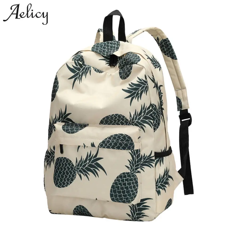 

Aelicy Luxury Style Pineapple Printing School Bag For Teenager Girls Casual Bookbag Travel Bag Laptop Rucksack Mochila Masculina