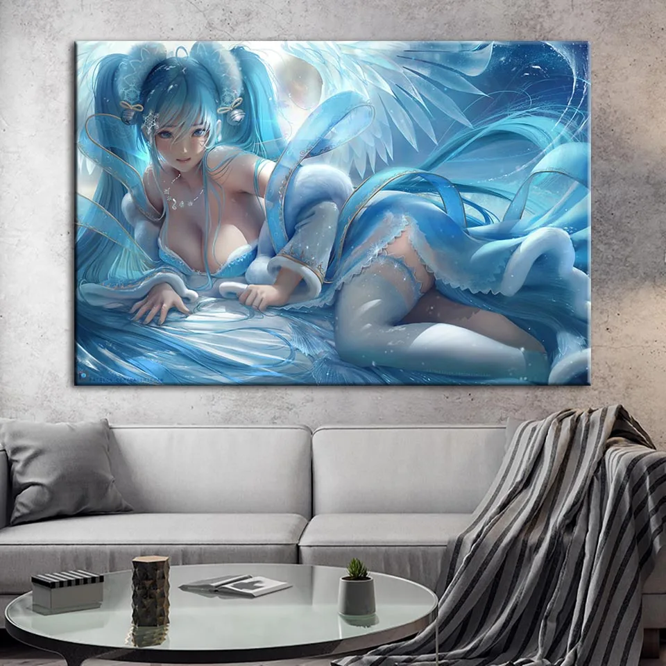 

Canvas Painting Game Character HD Print Modular Picture Sexy Girl Posters For Girls Bedroom Home Decoration Wall Art Framework