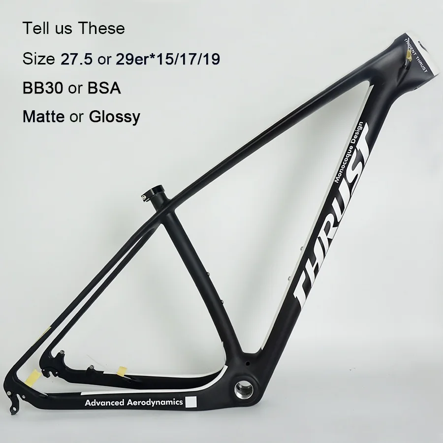 Тяга mtb карбоновая рама 29er 27,5 15 17 19 UD T1000 желтая китайская mtb карбоновая рама 29er BSA BB30 10 цветов - Цвет: white logo