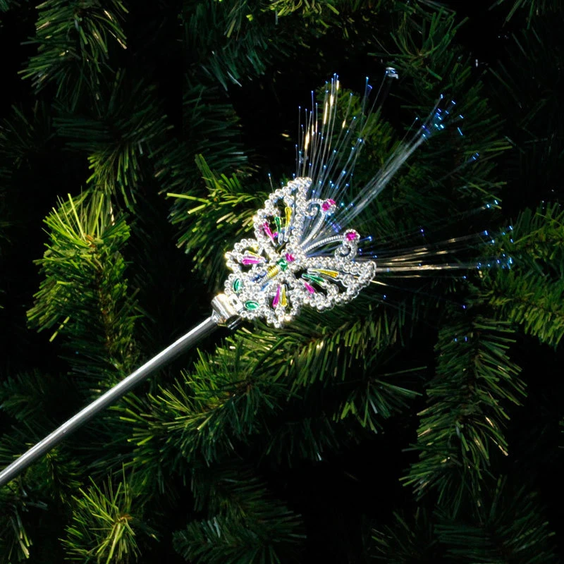 

Lovely LED Flashing Fiber Optics Fairy Princess Magic Wand Sticks Fancy Dress Costume Children Girl Party Cosplay Accessories