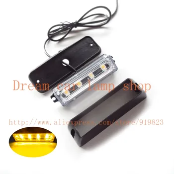 

08006 4LED flash warning light emergency vehicle signal light small truck warning light Mini LED flash red blue yellow white