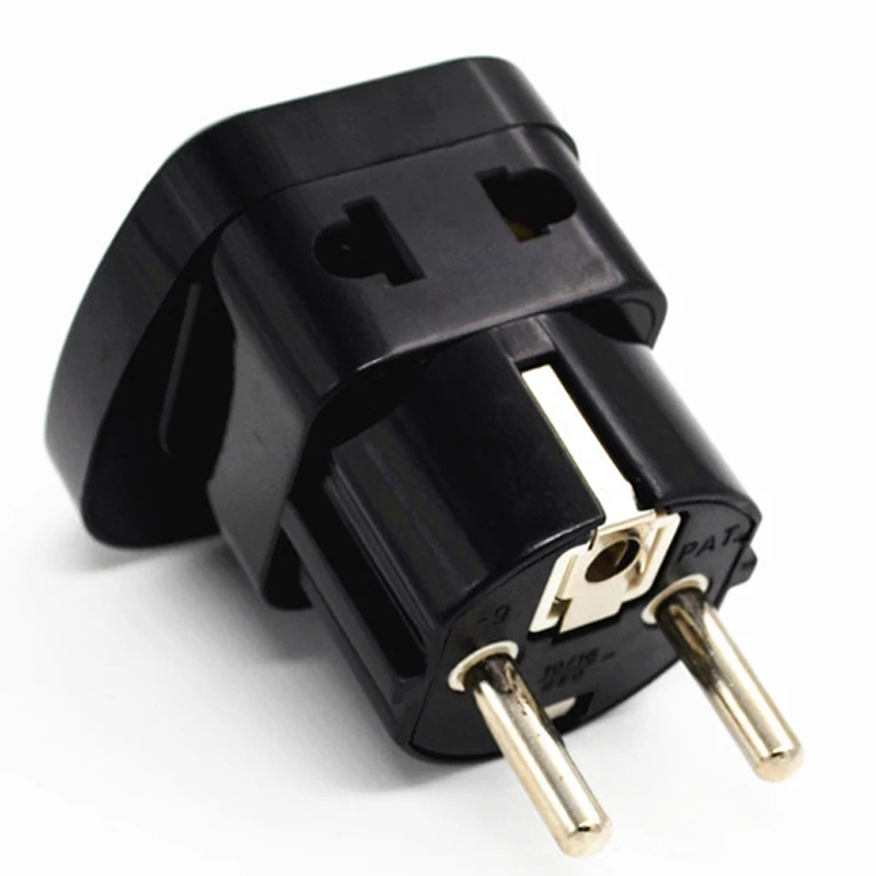 

1PC black white 1to2 Type E/F Travel Trip Adapter Adaptor Plug for France Germany Russia Belgium Tunisia German EU conversion