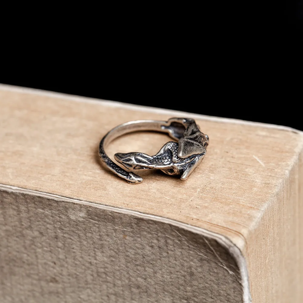 

925 Sterling Silver Dragon Open Thumb Ring Men Jewelry A3521