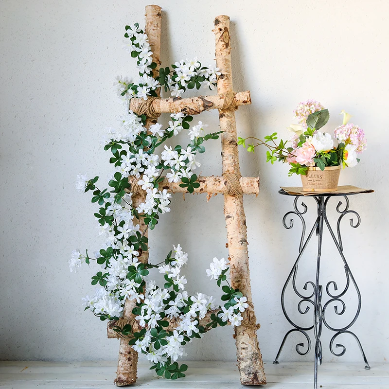 

5.6FT 1.7m Flower String Artificial Wisteria Vine Garland Plants Foliage for Home Trailing Flower Fake Flower Hanging Wall