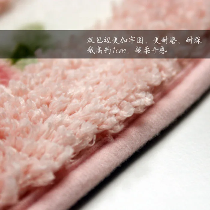 Пасторальный коврик HUAMAO с цветами мягкий плюшевый круглый вращающийся напольный