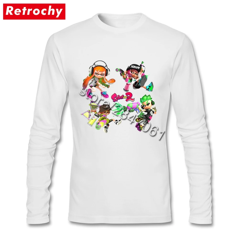 Большой высокий Splatoon 2 футболка Для мужчин героев мультфильмов крутая брендовая