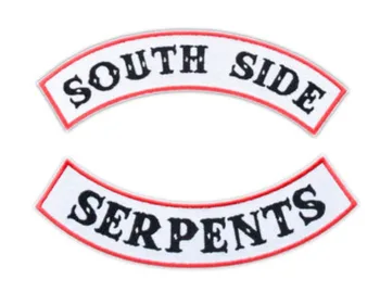 

NEW ARRIVAL MC SOUTH SIDE SERPENTS EMBROIDERY PATCH MOTORCYCLE CLUB PATCH