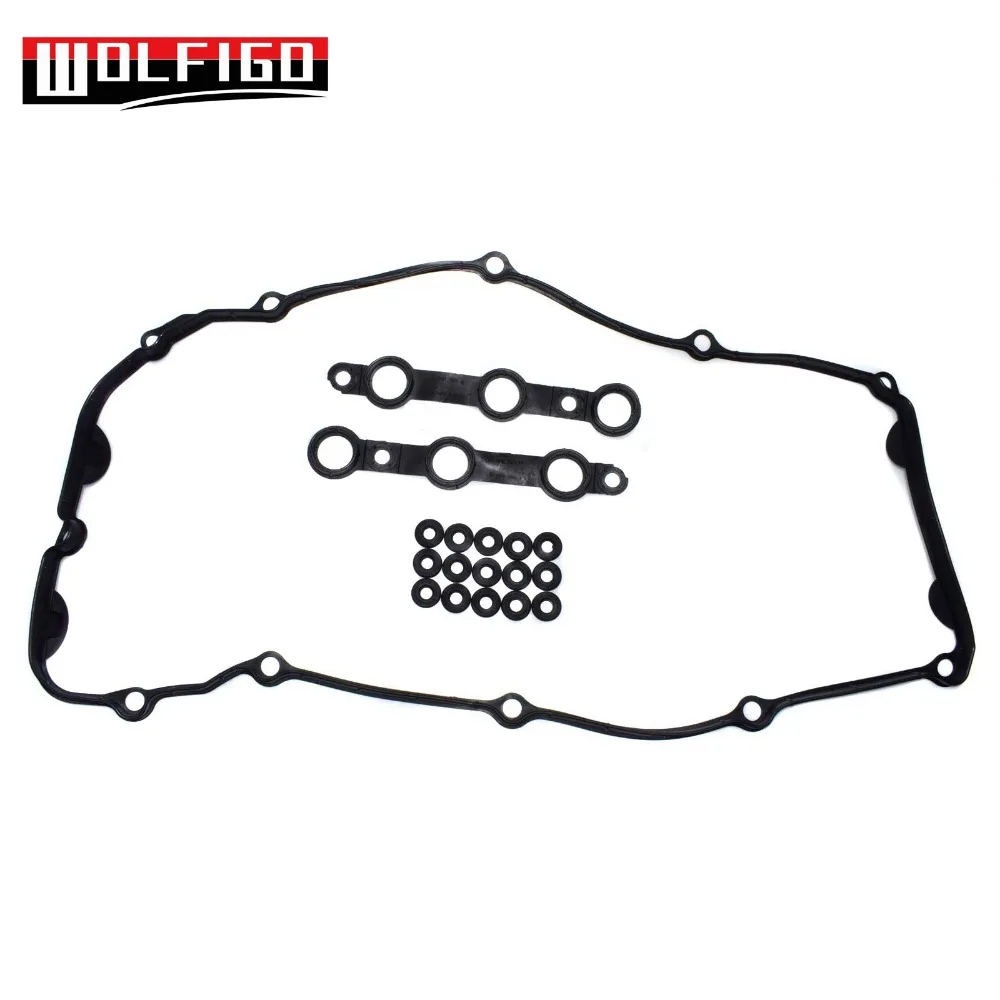 

WOLFIGO VALVE COVER GASKET SET W/ SEALER GROMMETS SEALS FOR BMW X5 Z3 11129070990,11121437395,11120030496 New