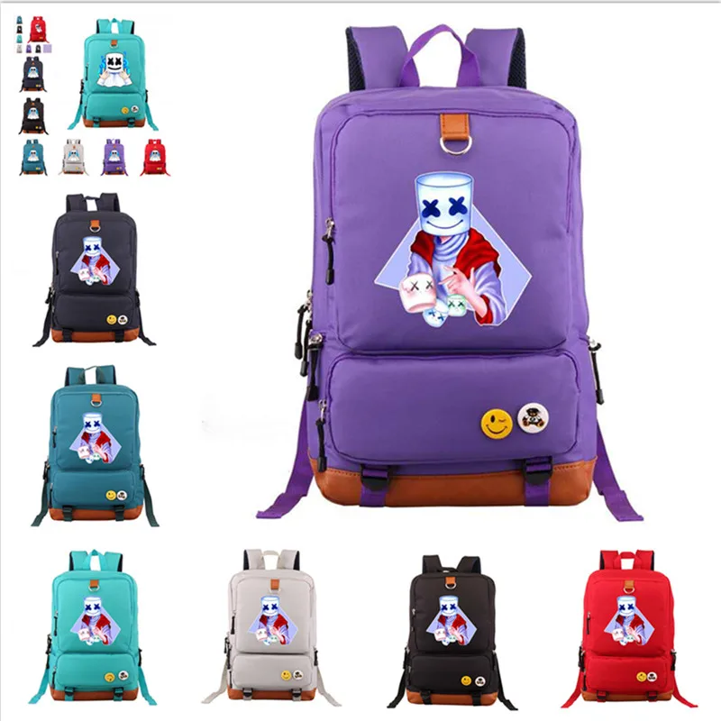 

DJ Marshmellow Backpack Marshmellow Cosplay Fashion School Bag backpacks for teenage girls Outdoor Travel bag Cute Marshmallow