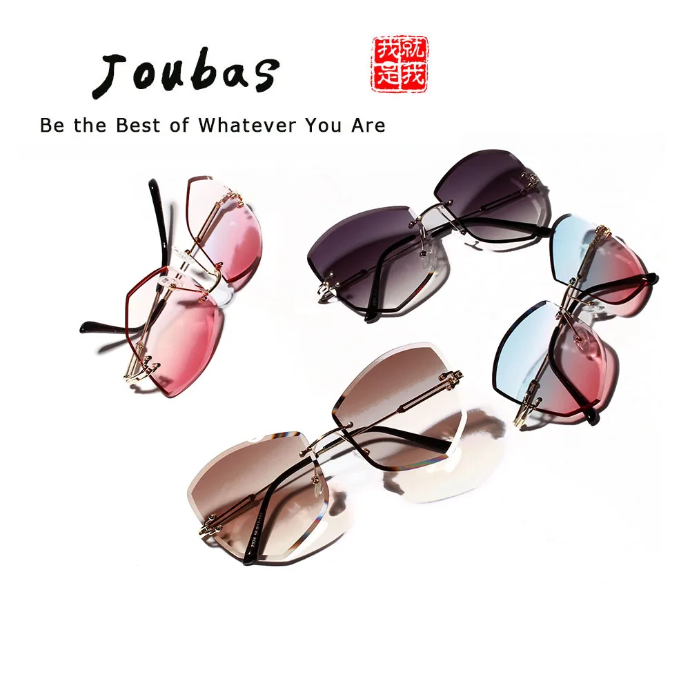 Солнцезащитные очки Joubas Cateye без оправы для мужчин и женщин 2019 безрамочные