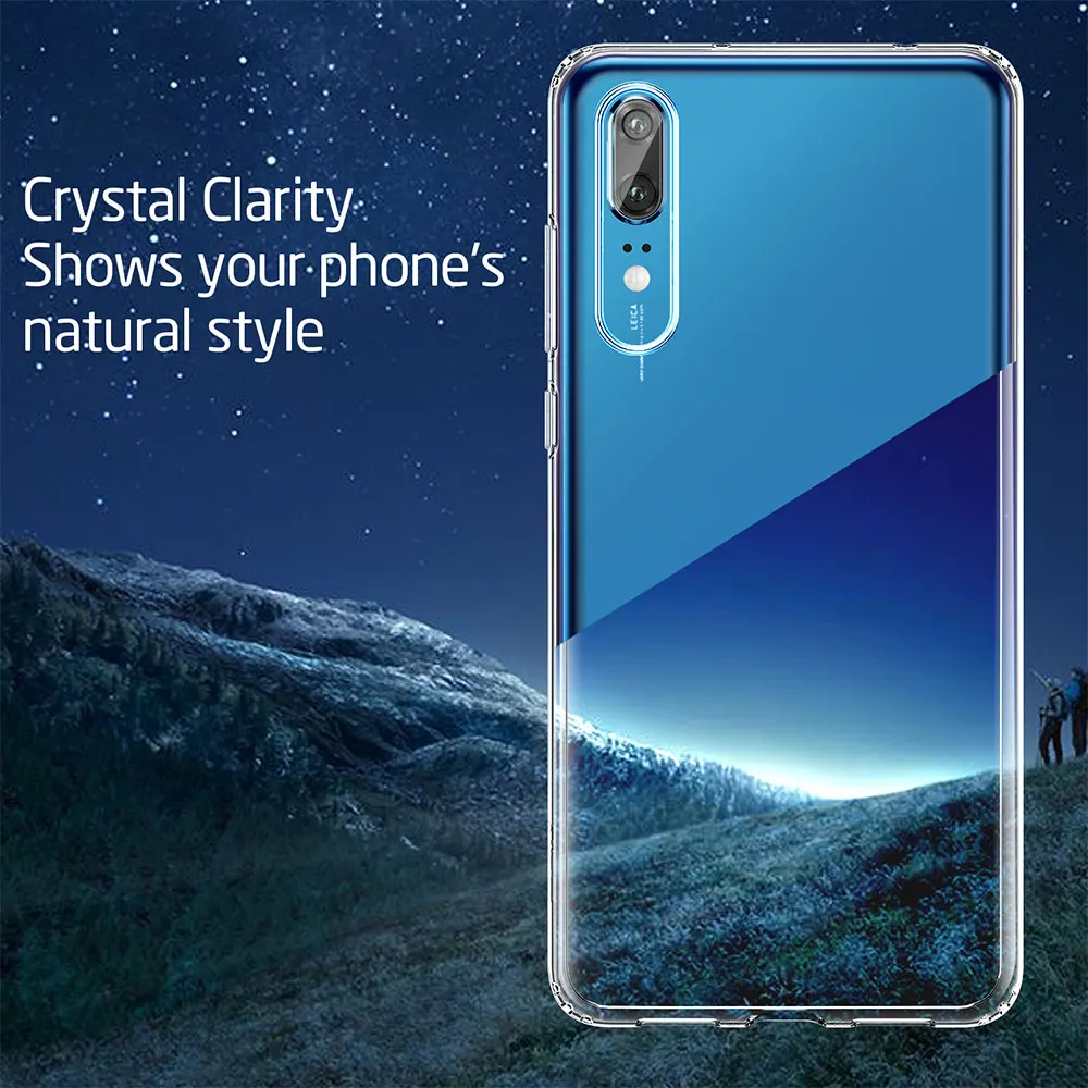 ESR для huawei P20/P20 Pro прозрачный однотонный мягкий силиконовый TPU Crystal тонкие Нескользящие чехол-накладка на заднюю панель с крышкой для huawei P20 Lite