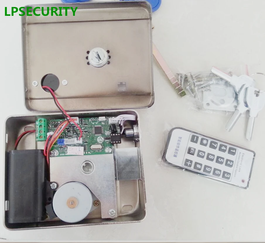 LPSECURITY безопасности IC замок с RFID считыватель пульт дистанционного управления 20 шт 13,56 МГц брелоки и 3 шт металлические ключи