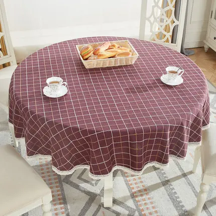  Round tablecloth cotton and linen household thickening European pastoral round table cloth coffee t